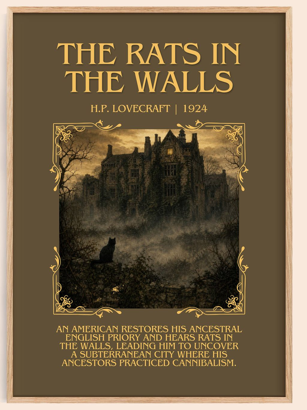 The Rats In The Walls Minimalist Book Poster by H.P. Lovecraft – book poster