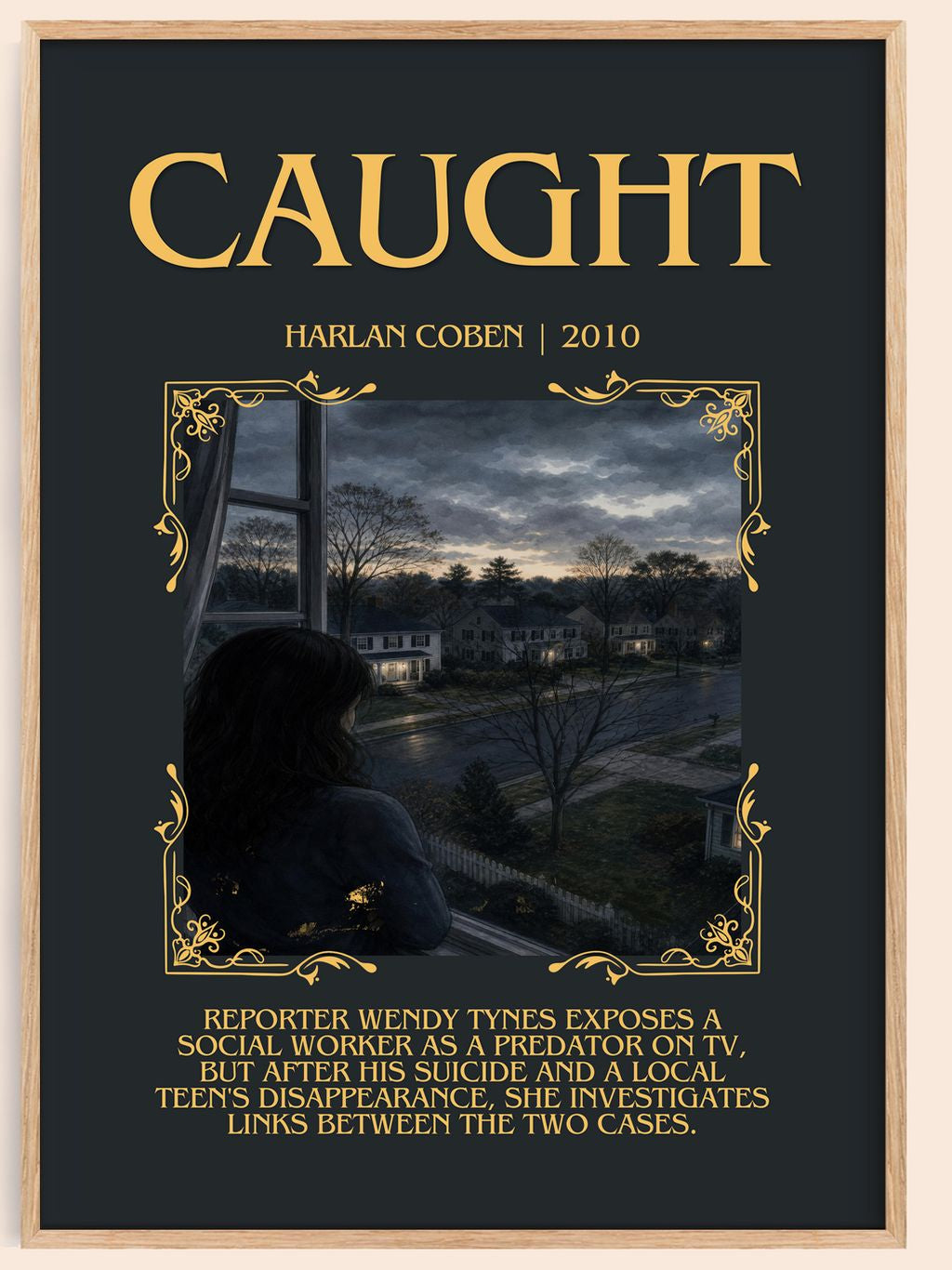 Caught Minimalist Book Poster by Harlan Coben – book poster