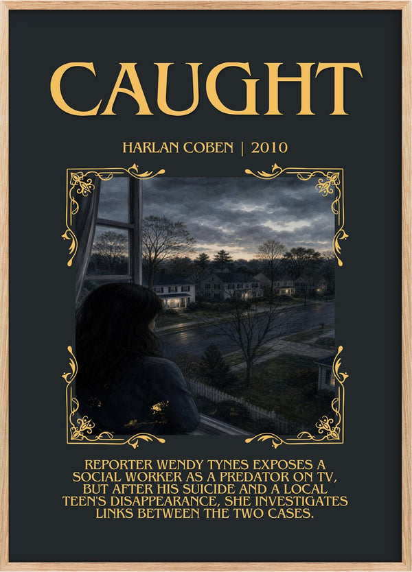 Caught Minimalist Book Poster by Harlan Coben