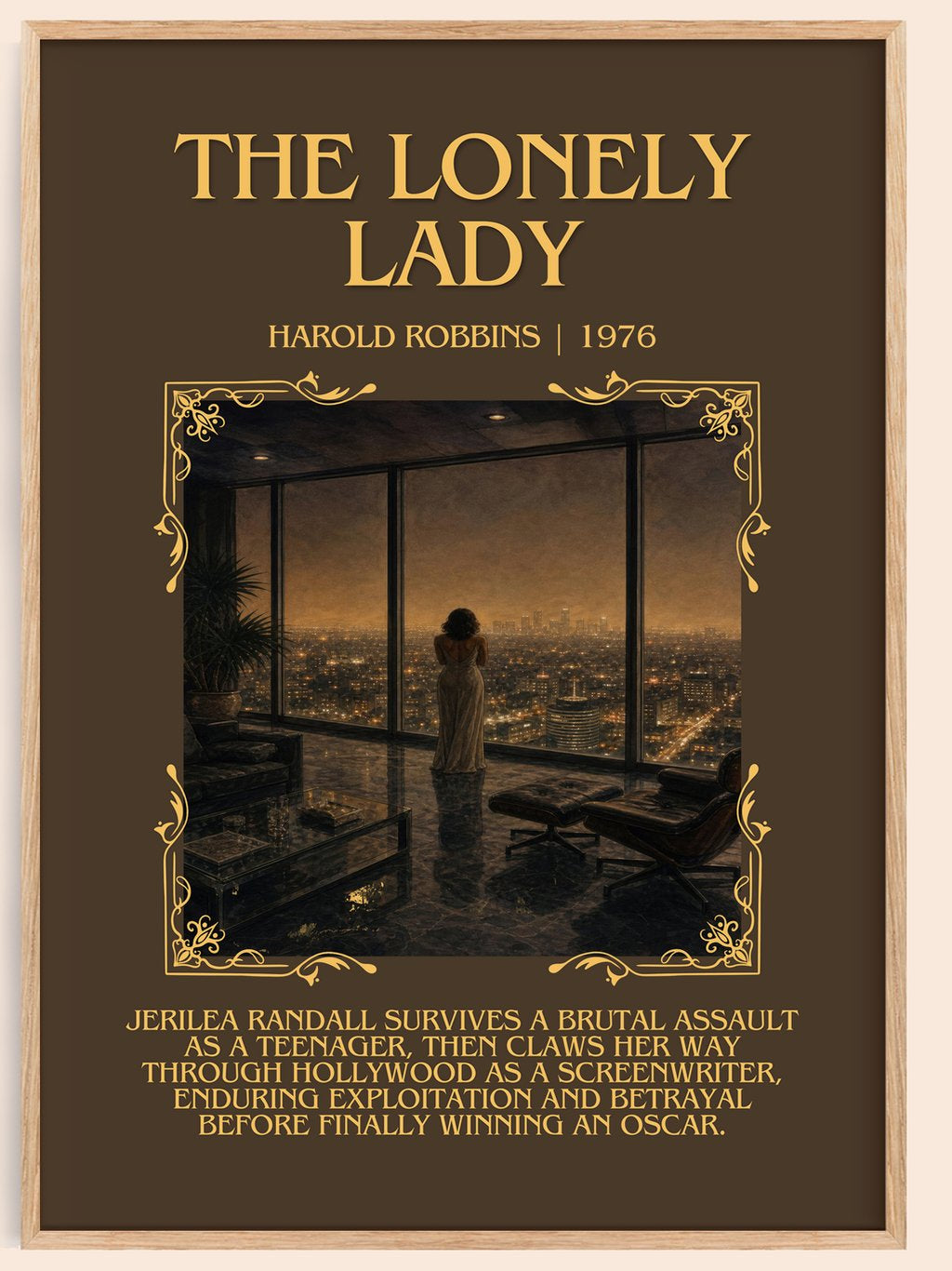 The Lonely Lady Minimalist Book Poster by Harold Robbins – book poster