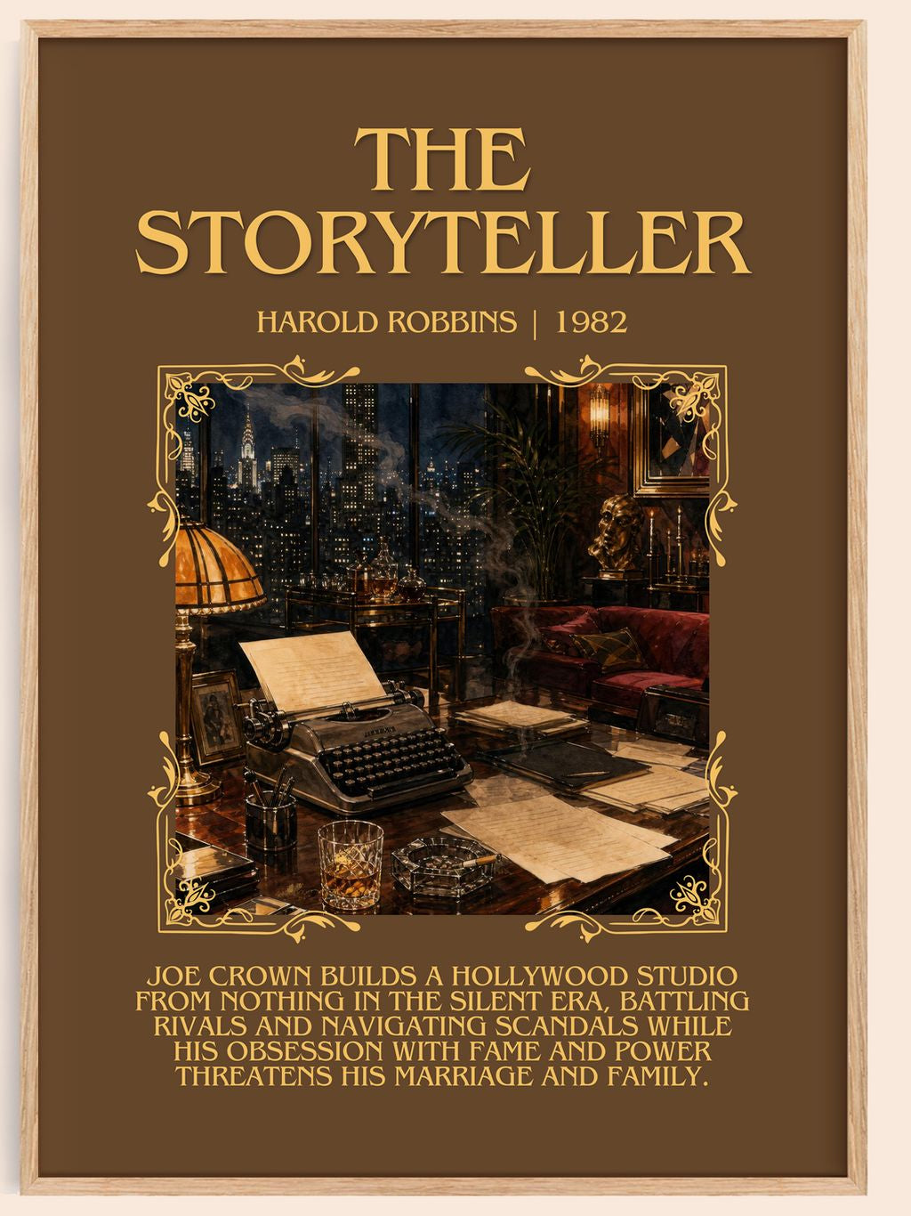 The Storyteller Minimalist Book Poster by Harold Robbins – book poster