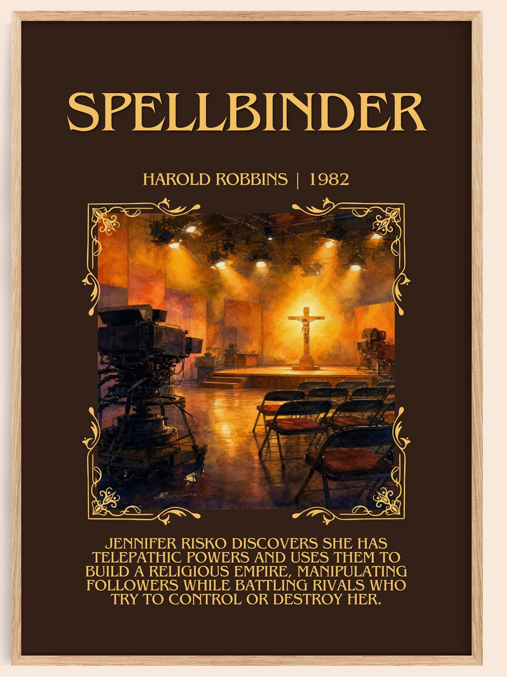 Spellbinder Minimalist Book Poster by Harold Robbins – book poster