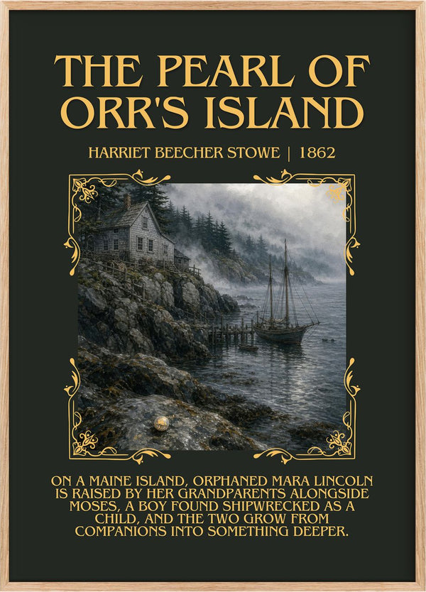 Pearl Of Orr's Island Minimalist Book Poster by Harriet Beecher Stowe
