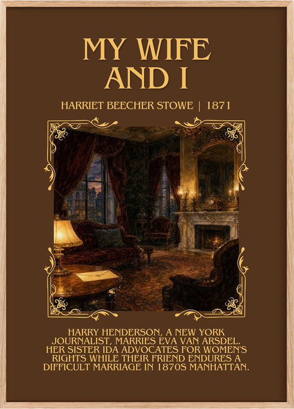 My Wife And I Minimalist Book Poster by Harriet Beecher Stowe