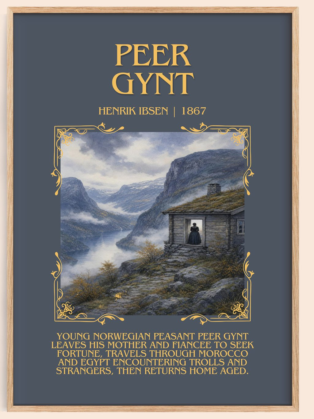 Peer Gynt Minimalist Book Poster by Henrik Ibsen – book poster