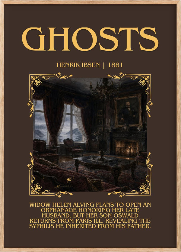 Ghosts Minimalist Book Poster by Henrik Ibsen