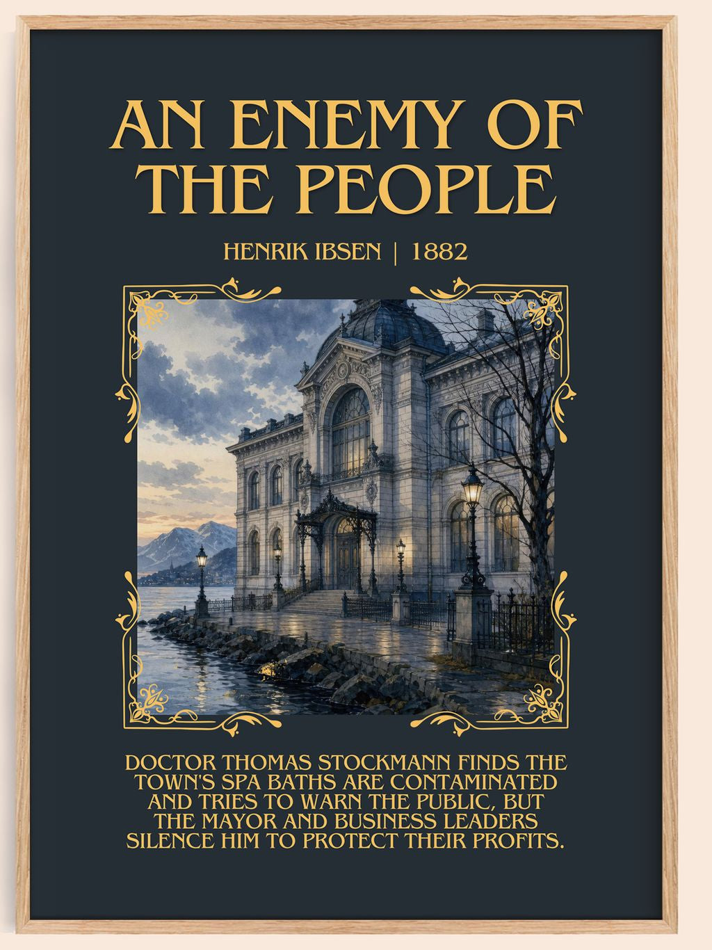 An Enemy Of The People Minimalist Book Poster by Henrik Ibsen – book poster