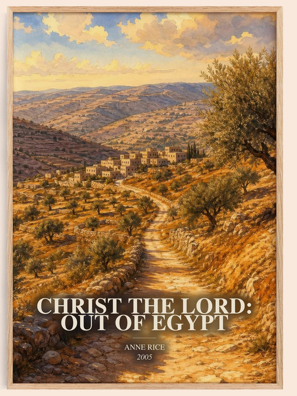 Christ The Lord: Out Of Egypt watercolour book poster by Anne Rice – framed literary art print