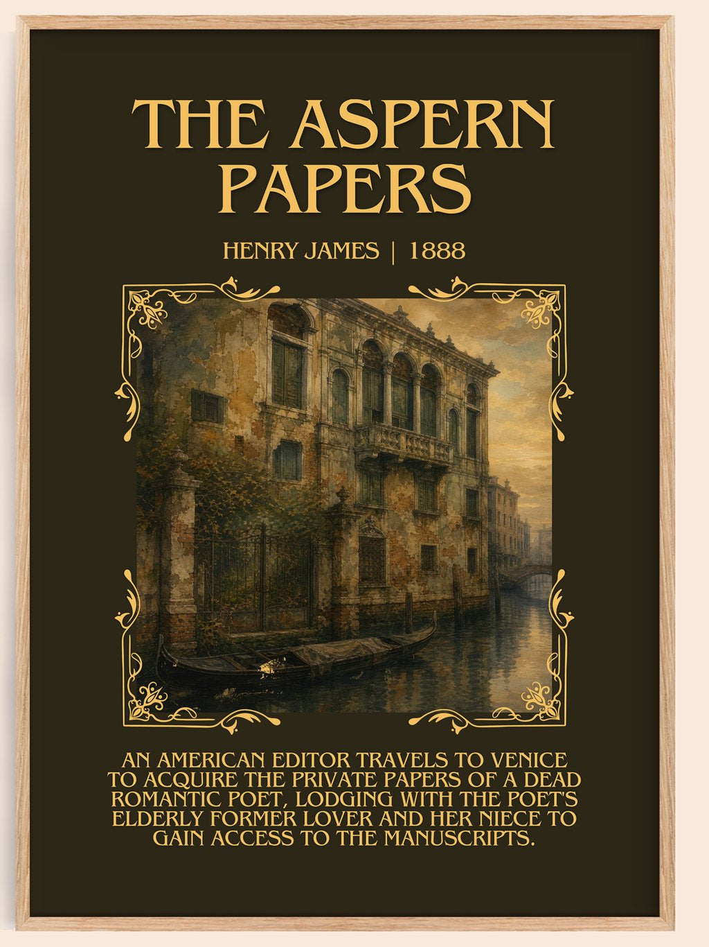 The Aspern Papers Minimalist Book Poster by Henry James – book poster