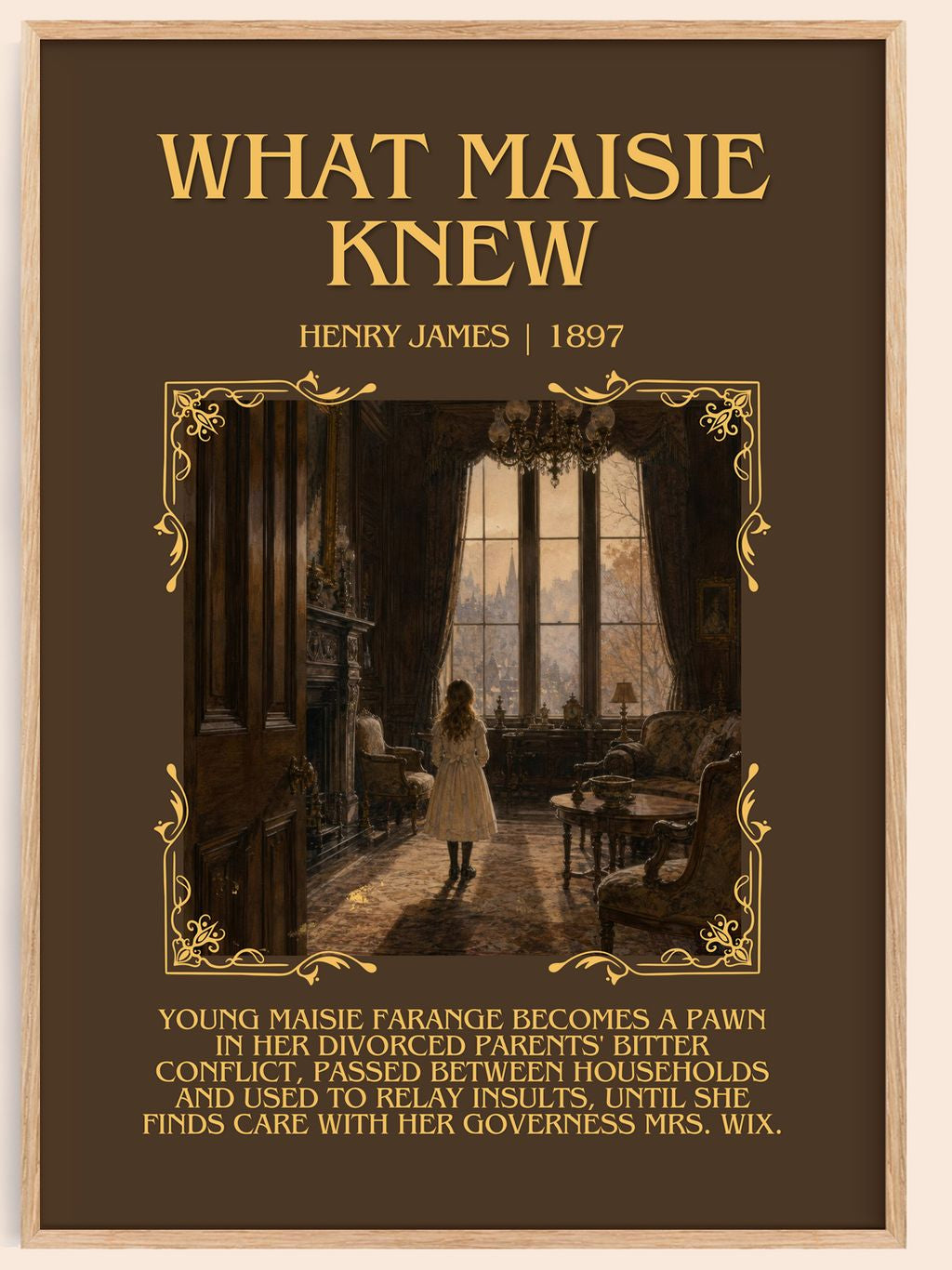 What Maisie Knew Minimalist Book Poster by Henry James – book poster