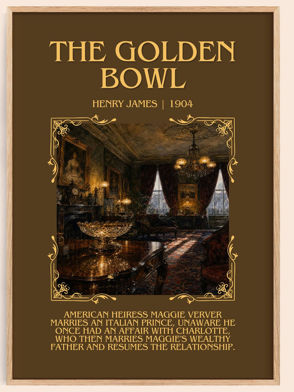The Golden Bowl Minimalist Book Poster by Henry James – book poster