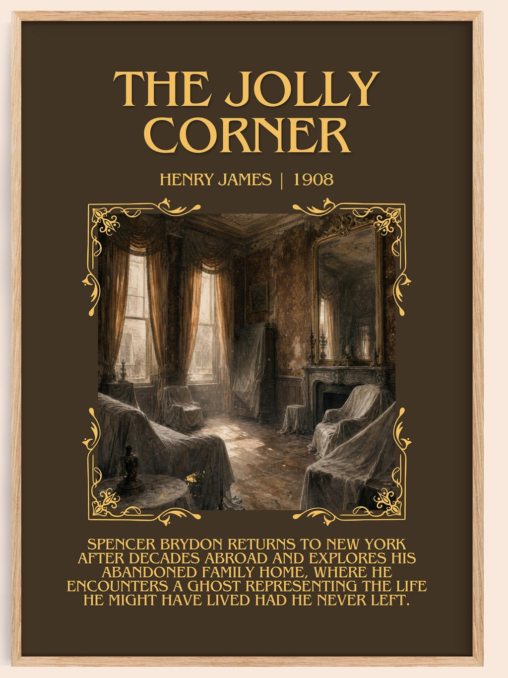 The Jolly Corner Minimalist Book Poster by Henry James – book poster