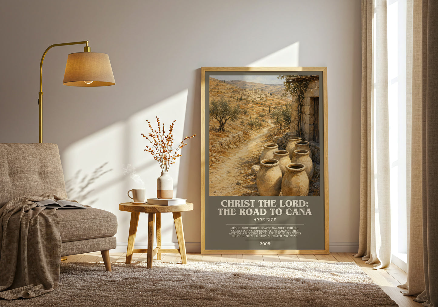 Christ The Lord: The Road To Cana bookish print on bookshelf – Anne Rice fan gift