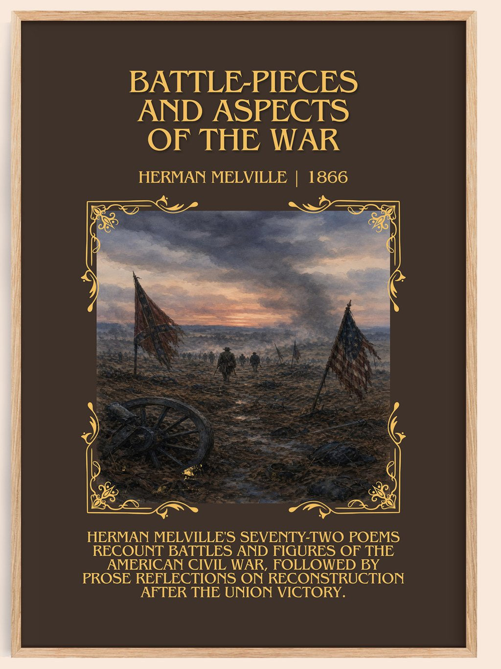 Battle-Pieces And Aspects Of The War Minimalist Book Poster – book poster