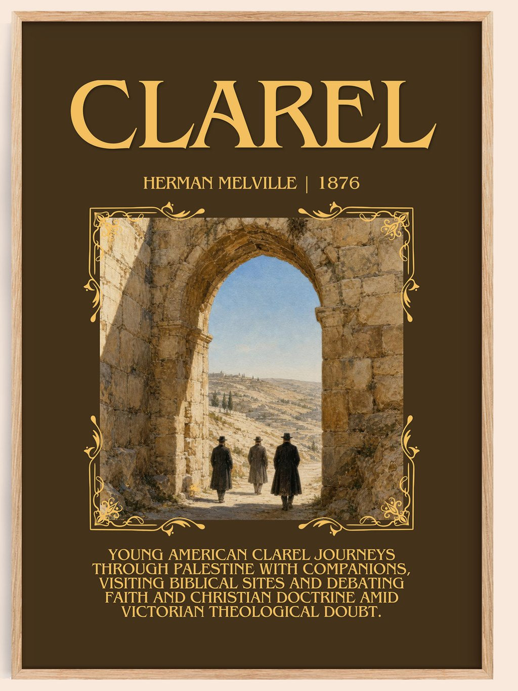Clarel Minimalist Book Poster by Herman Melville – book poster