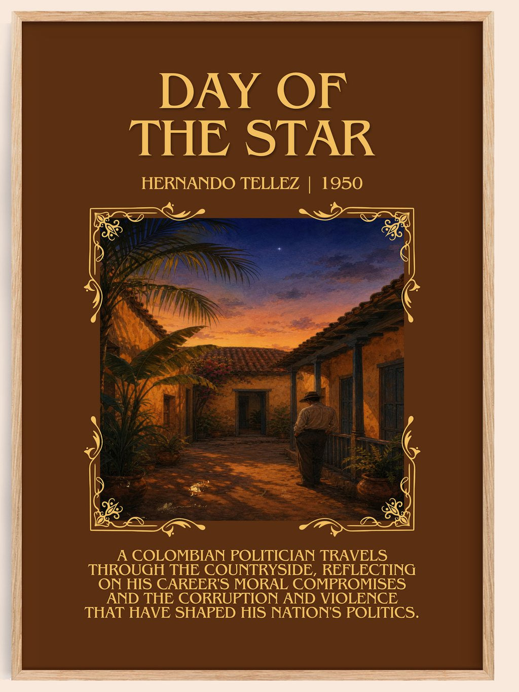 Day Of The Star Minimalist Book Poster by Hernando Téllez – book poster