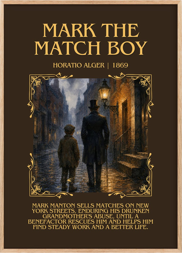 Mark The Match Boy Minimalist Book Poster by Horatio Alger