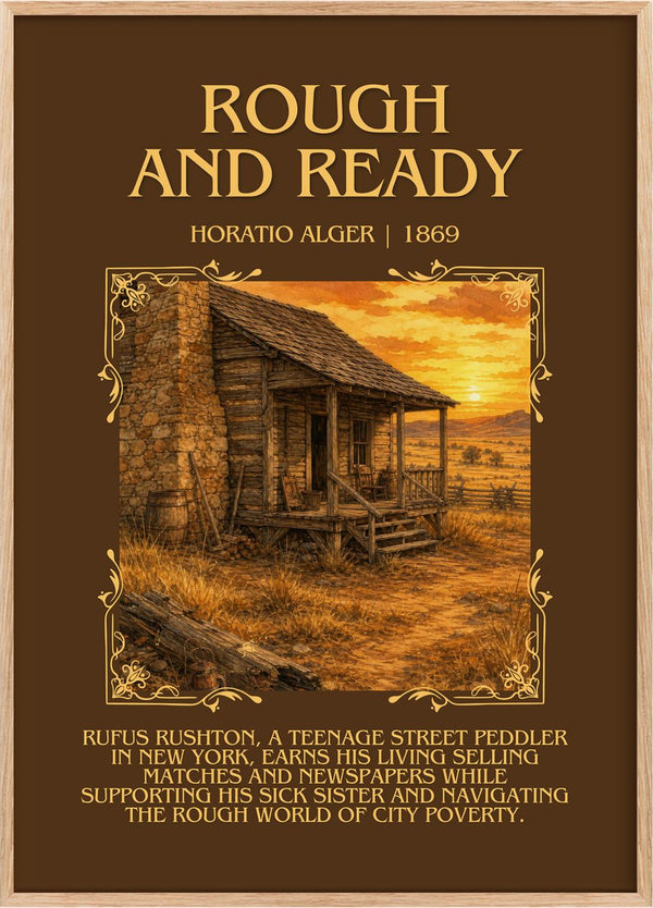 Rough And Ready Minimalist Book Poster by Horatio Alger