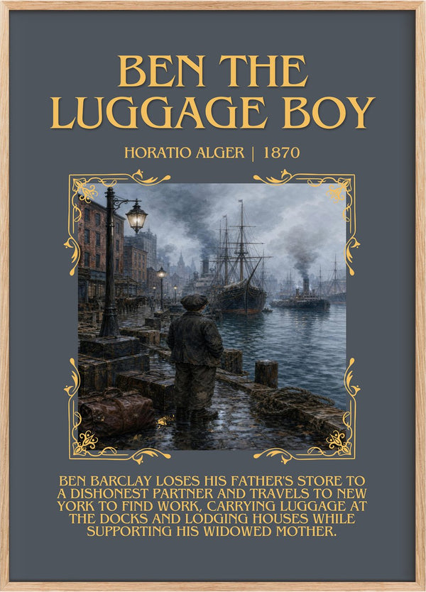 Ben The Luggage Boy Minimalist Book Poster by Horatio Alger
