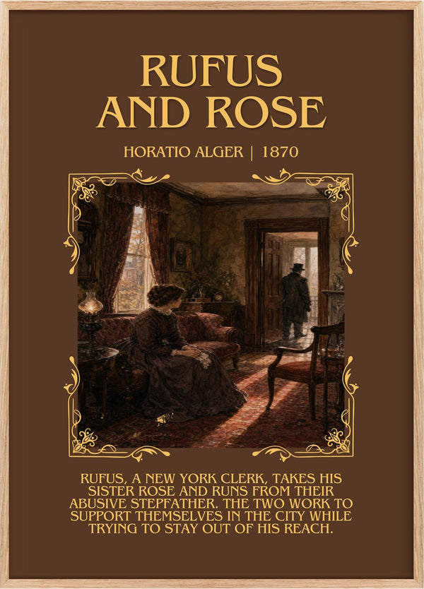Rufus And Rose Minimalist Book Poster by Horatio Alger