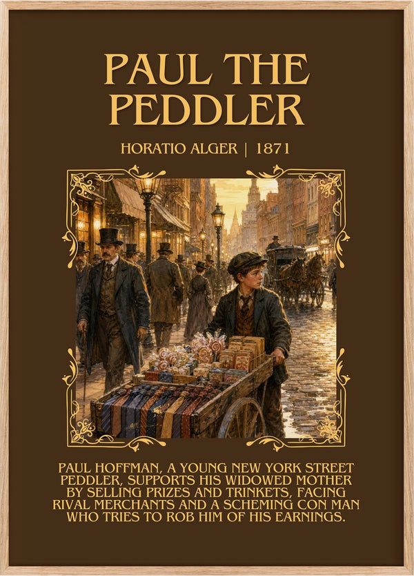 Paul The Peddler Minimalist Book Poster by Horatio Alger