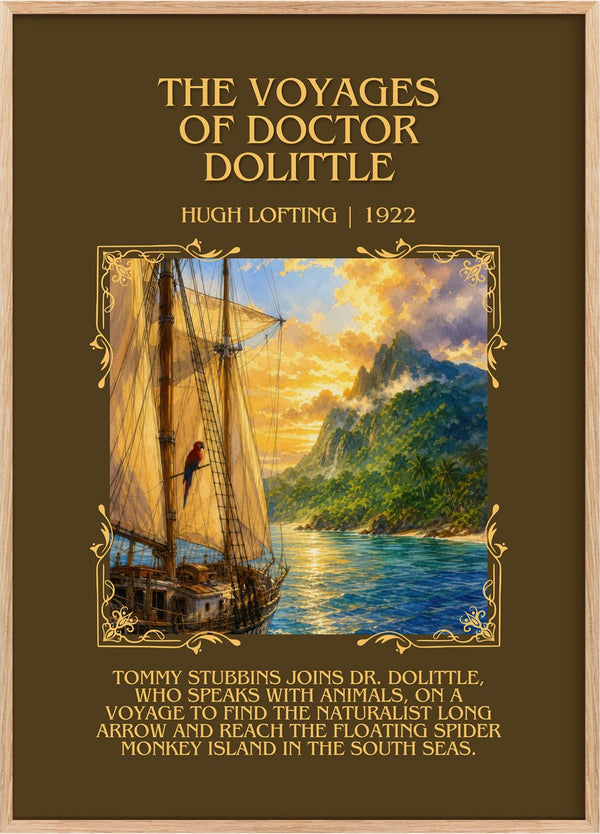The Voyages Of Doctor Dolittle Minimalist Book Poster by Hugh Lofting