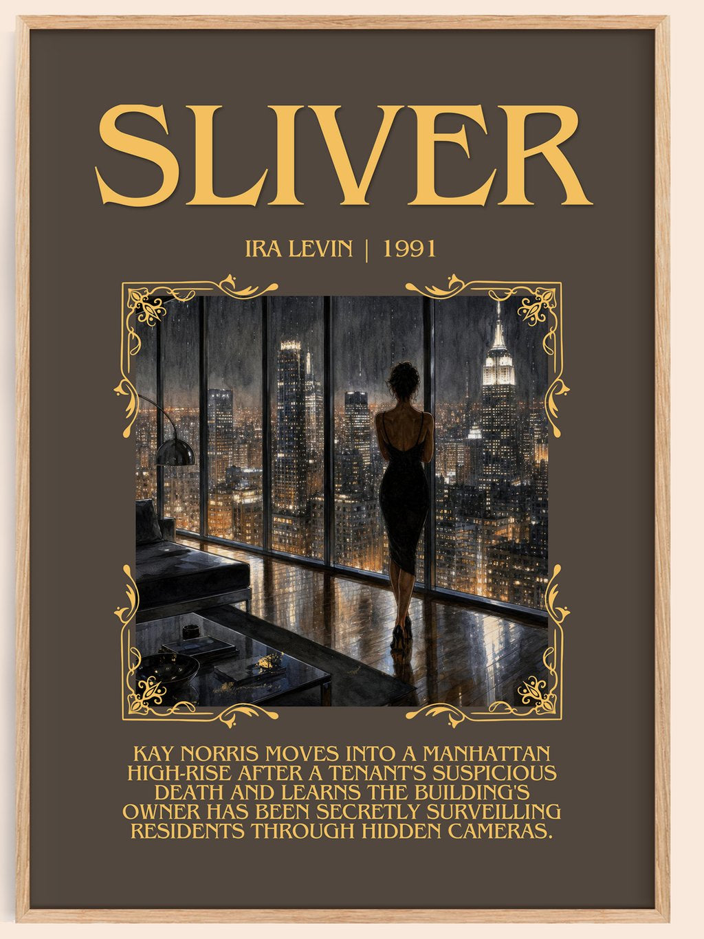 Sliver Minimalist Book Poster by Ira Levin – book poster