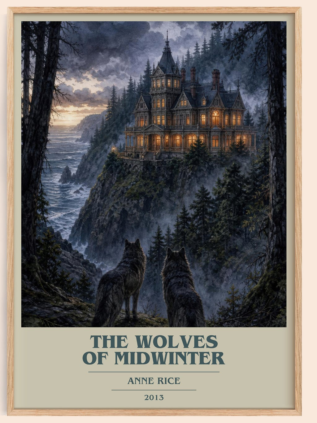 The Wolves Of Midwinter book cover book poster by Anne Rice – framed literary art print