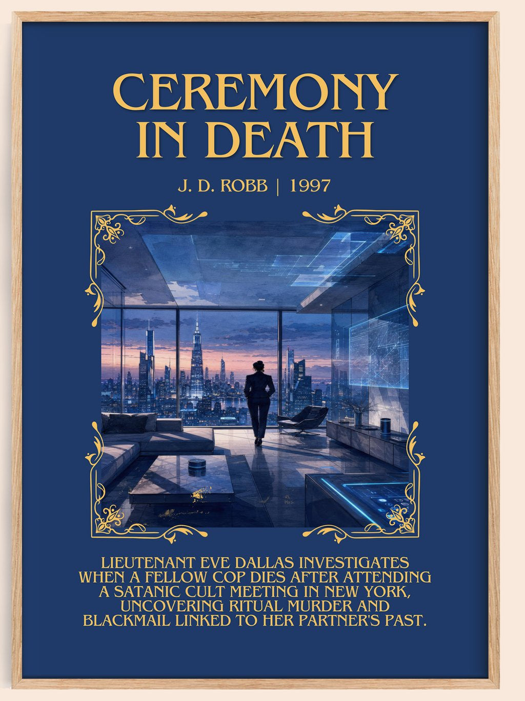 Ceremony In Death Minimalist Book Poster by J. D. Robb – book poster