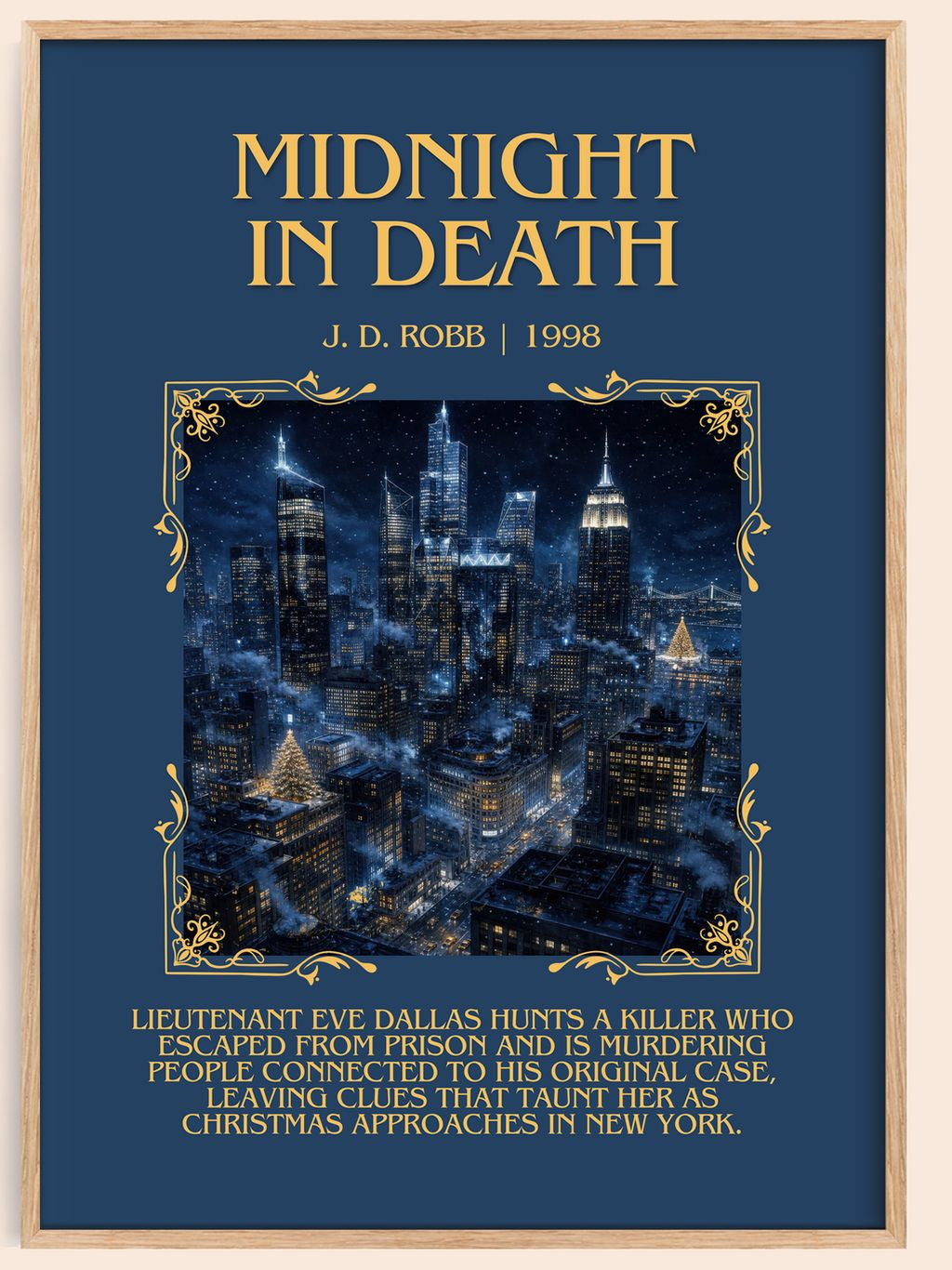 Midnight In Death Minimalist Book Poster by J. D. Robb – book poster