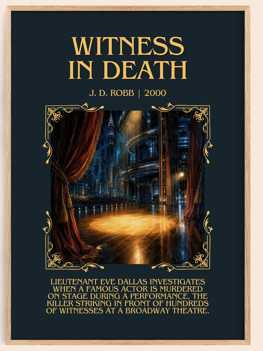 Witness In Death Minimalist Book Poster by J. D. Robb – book poster