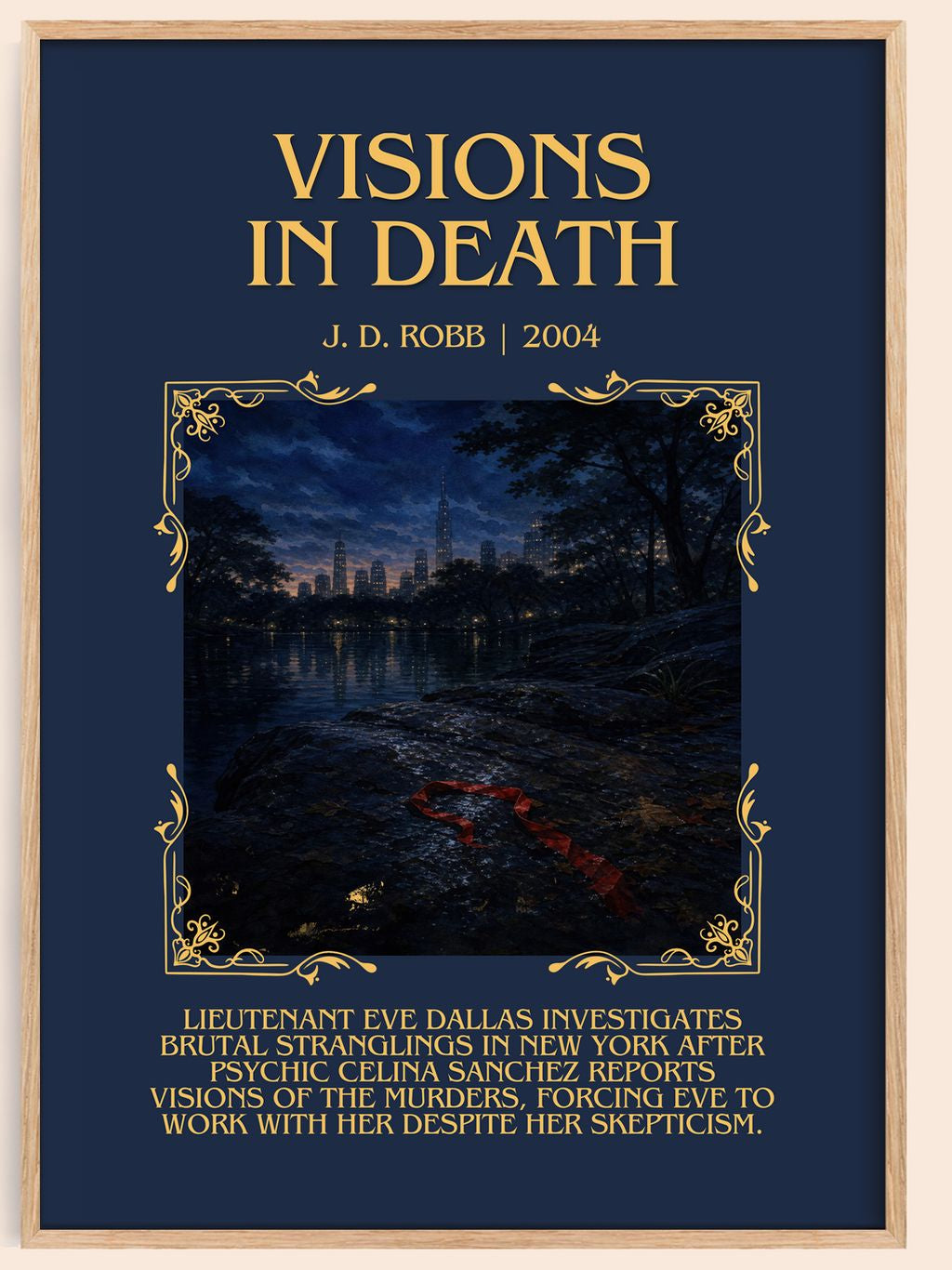 Visions In Death Minimalist Book Poster by J. D. Robb – book poster