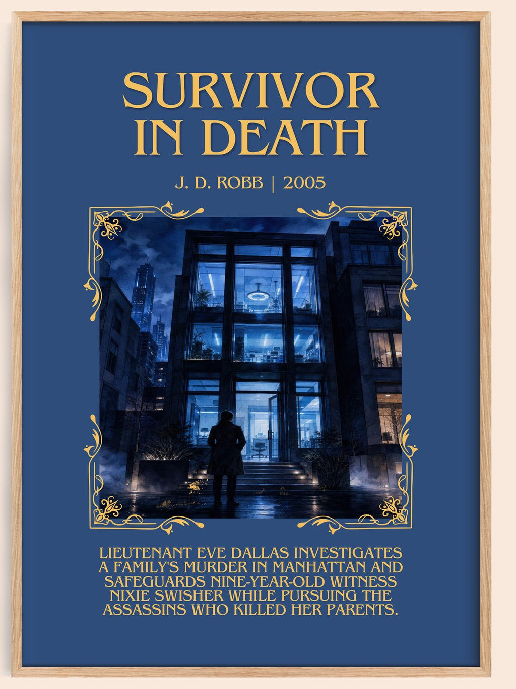 Survivor In Death Minimalist Book Poster by J. D. Robb – book poster