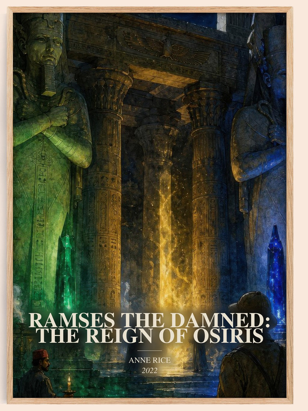 Ramses The Damned: The Reign Of Osiris watercolour book poster by Anne Rice – framed literary art print