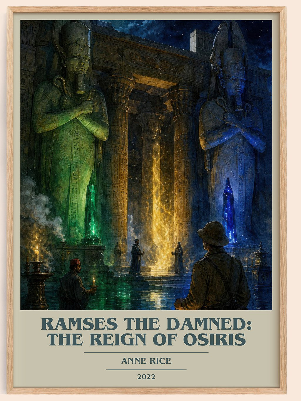 Ramses The Damned: The Reign Of Osiris book cover book poster by Anne Rice – framed literary art print