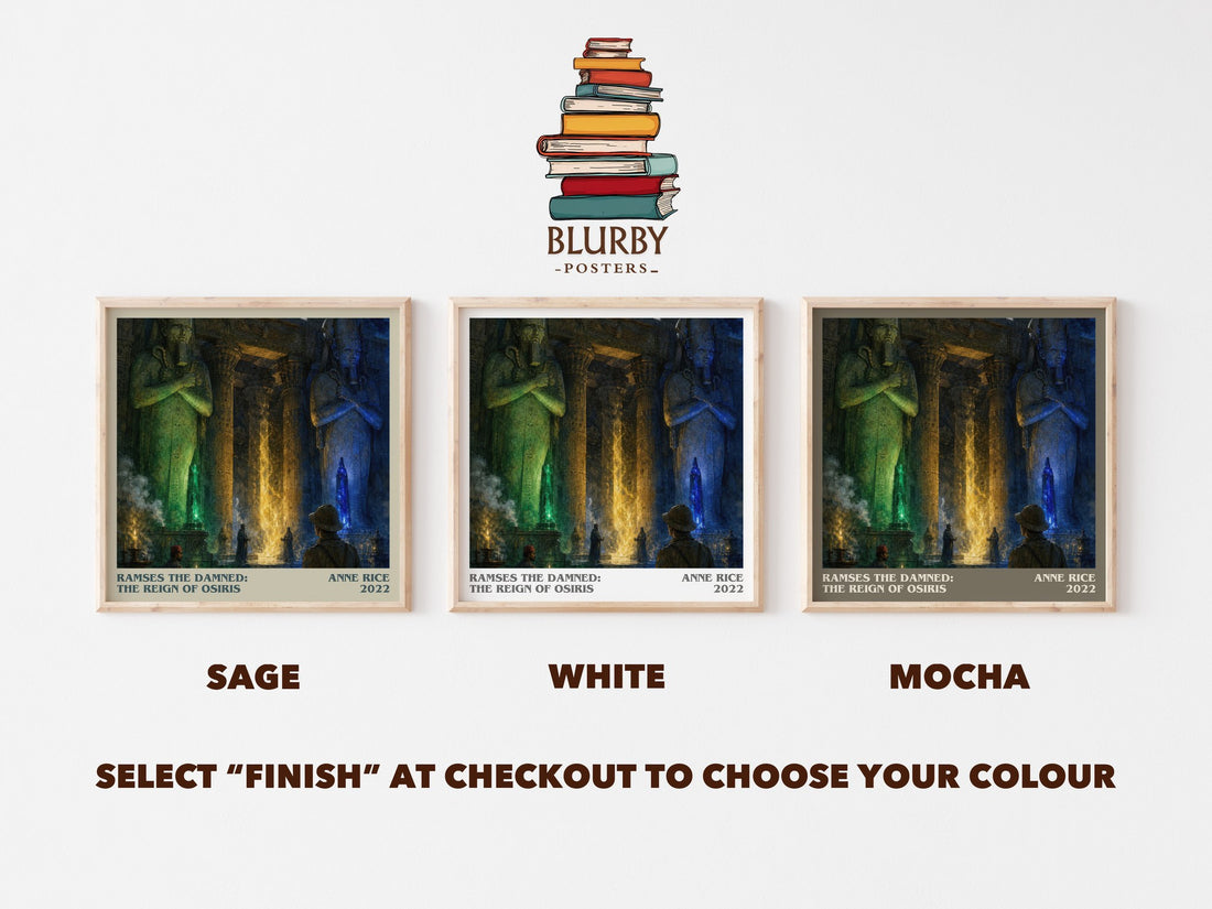 Ramses The Damned: The Reign Of Osiris literary print framed by window – literary home decor