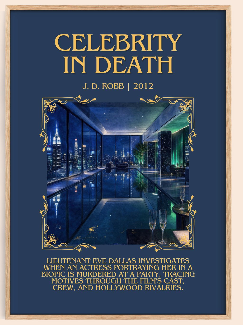 Celebrity In Death Minimalist Book Poster by J. D. Robb – book poster