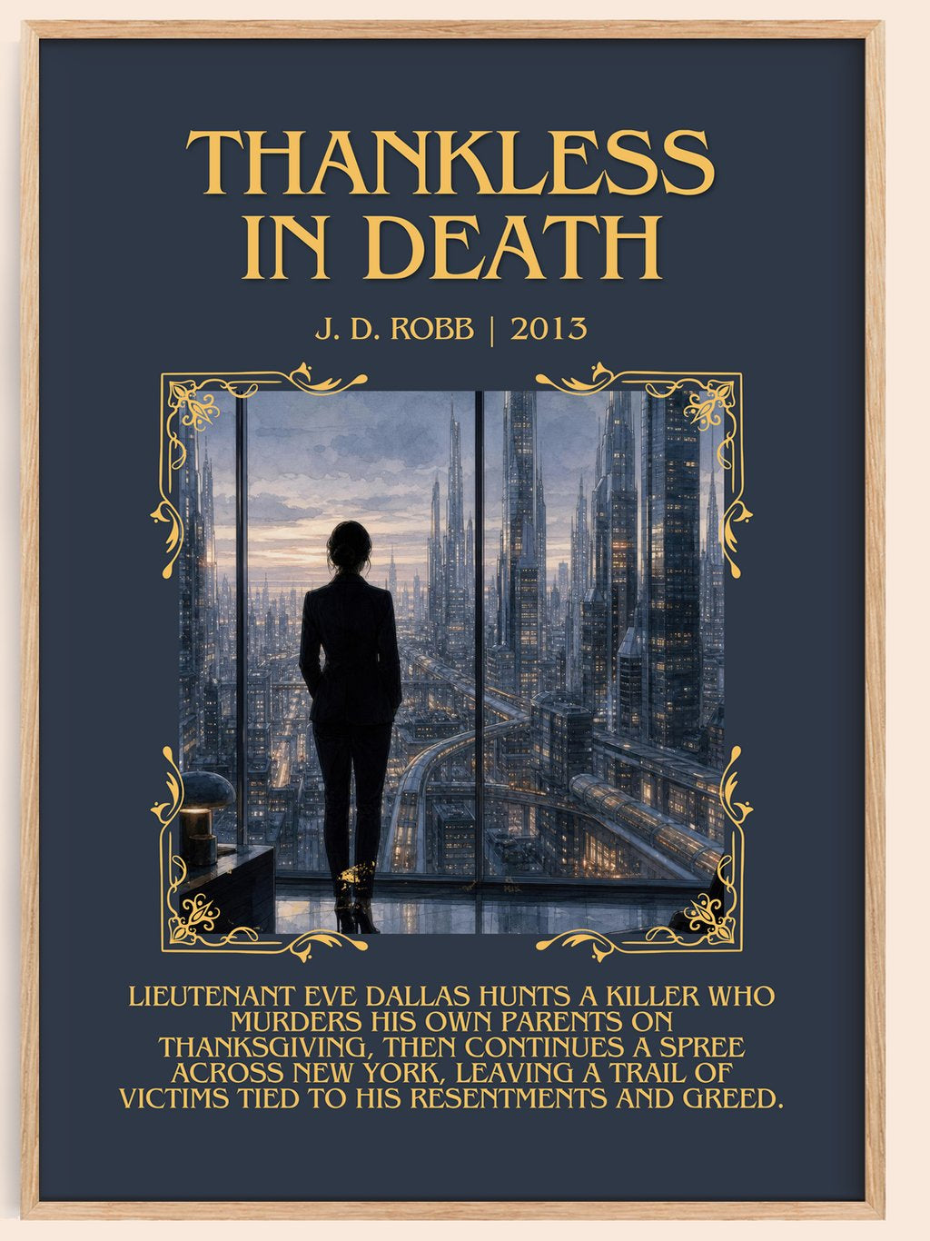 Thankless In Death Minimalist Book Poster by J. D. Robb – book poster
