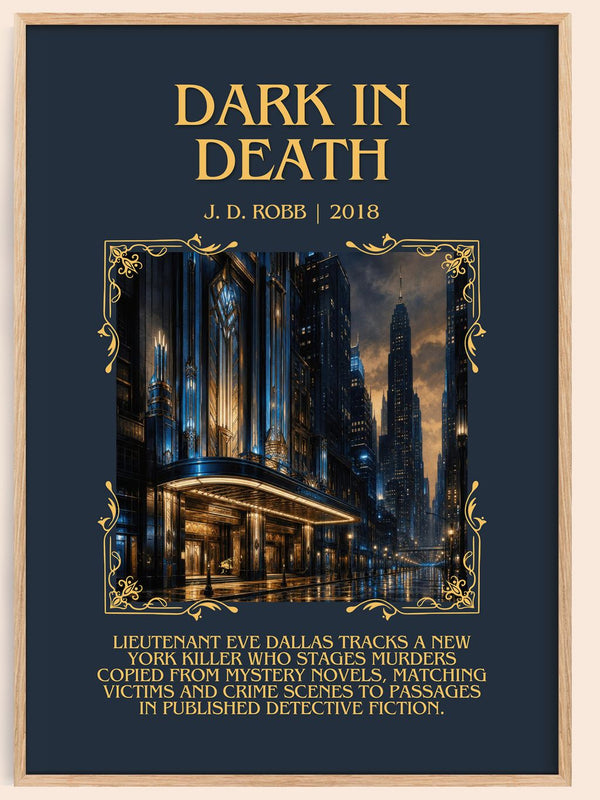 Dark In Death Minimalist Book Poster by J. D. Robb – book poster