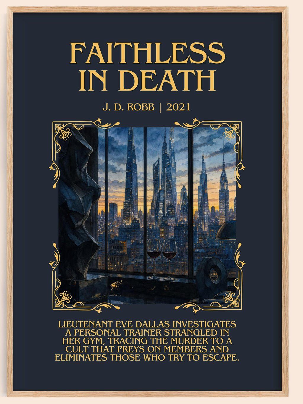 Faithless In Death Minimalist Book Poster by J. D. Robb – book poster