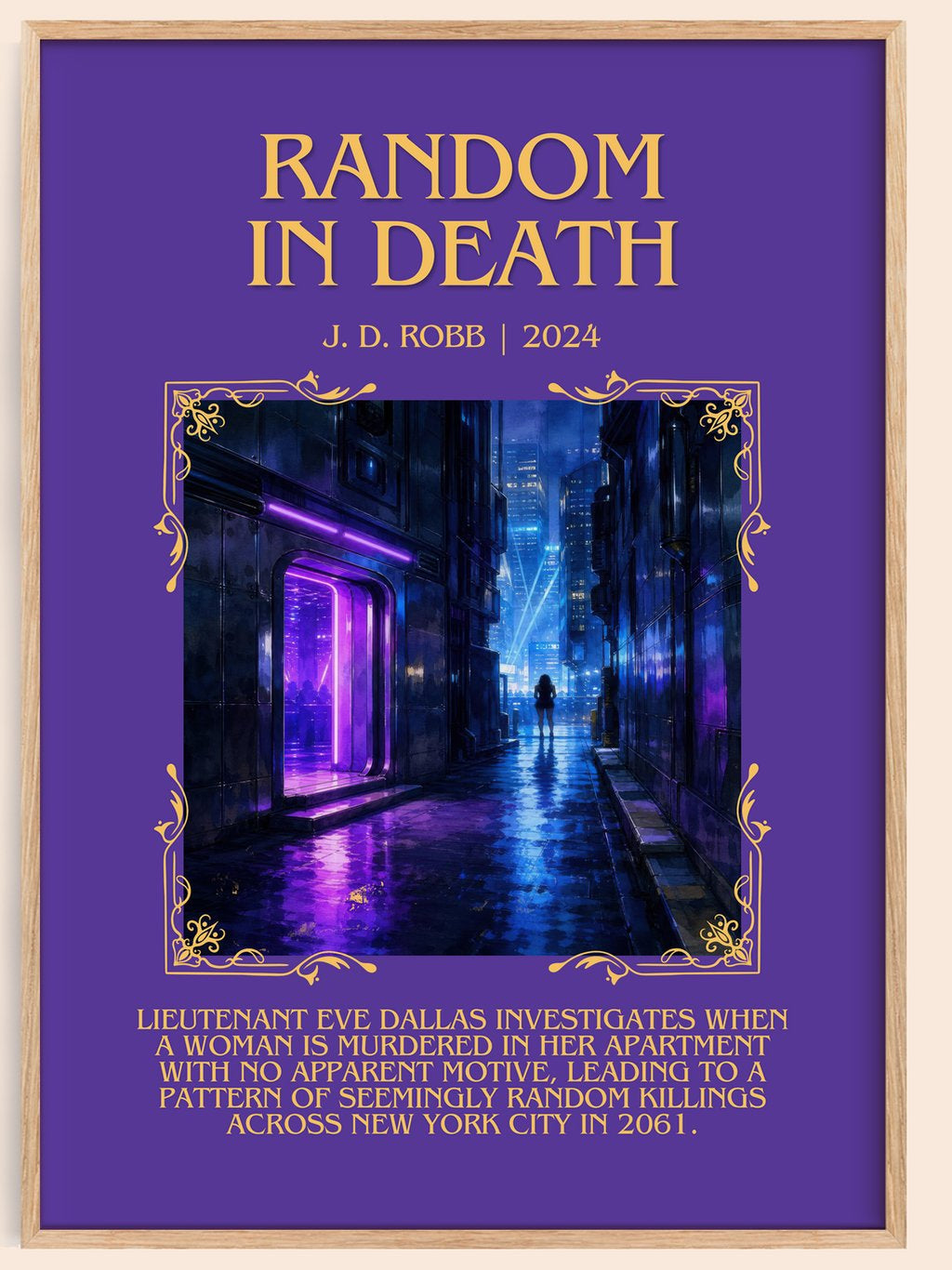 Random In Death Minimalist Book Poster by J. D. Robb – book poster