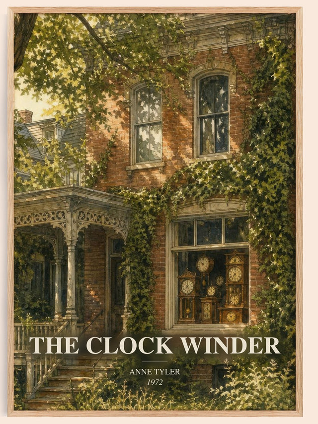 The Clock Winder Book Watercolour Illustration by Anne Tyler