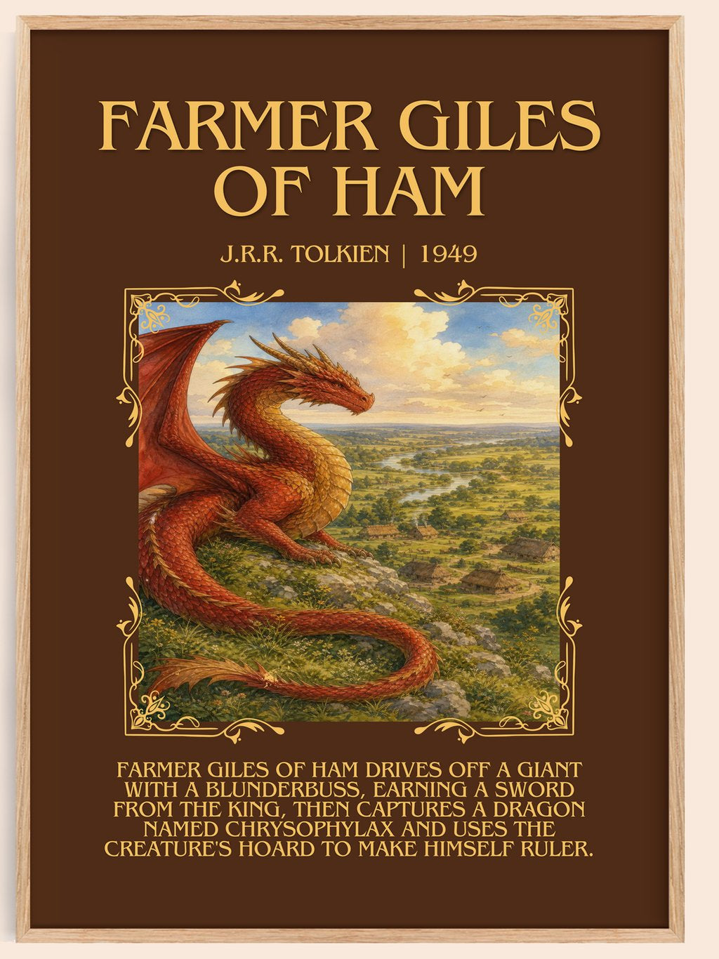 Farmer Giles Of Ham Minimalist Book Poster by J.R.R. Tolkien – book poster