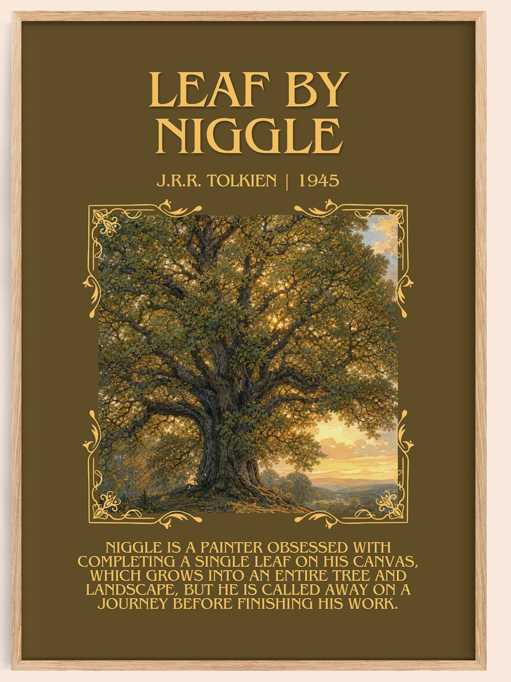 Leaf By Niggle Minimalist Book Poster by J.R.R. Tolkien – book poster
