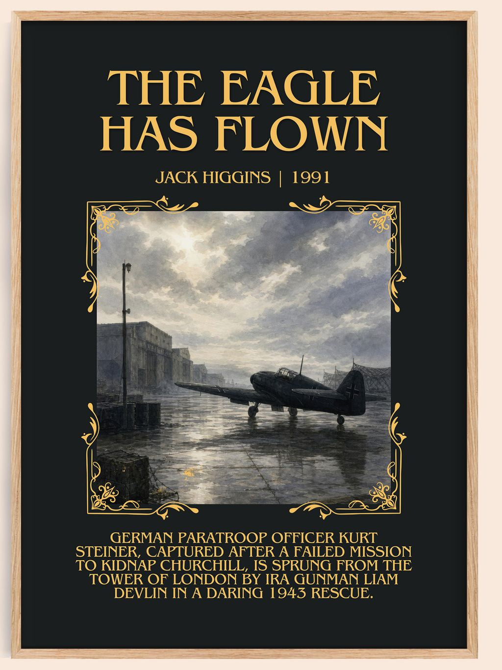 The Eagle Has Flown Minimalist Book Poster by Jack Higgins – book poster