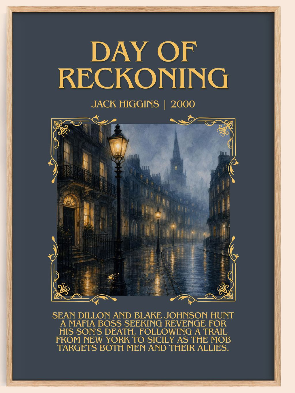Day Of Reckoning Minimalist Book Poster by Jack Higgins – book poster