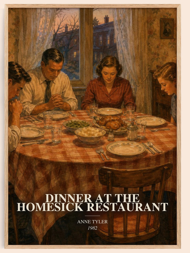 Dinner At The Homesick Restaurant Book Watercolour Illustration – A.