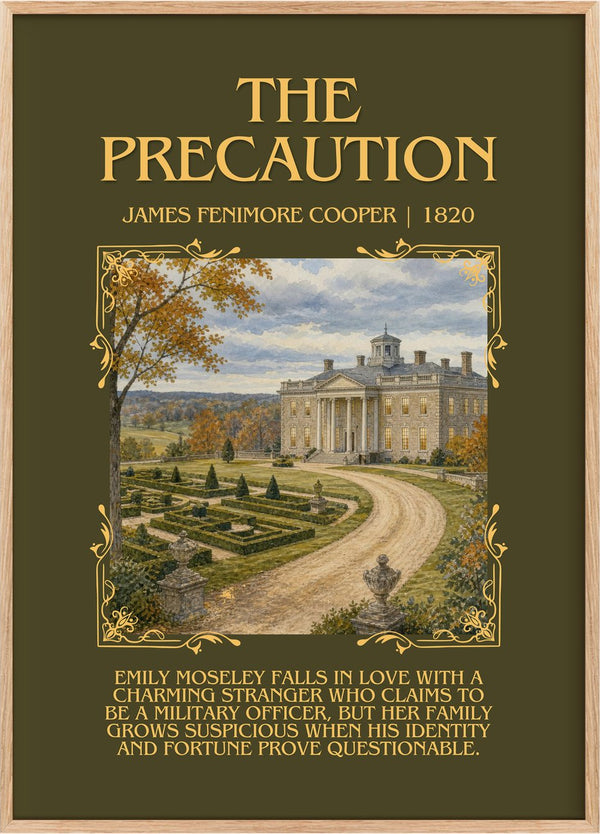 The Precaution Minimalist Book Poster by James Fenimore Cooper