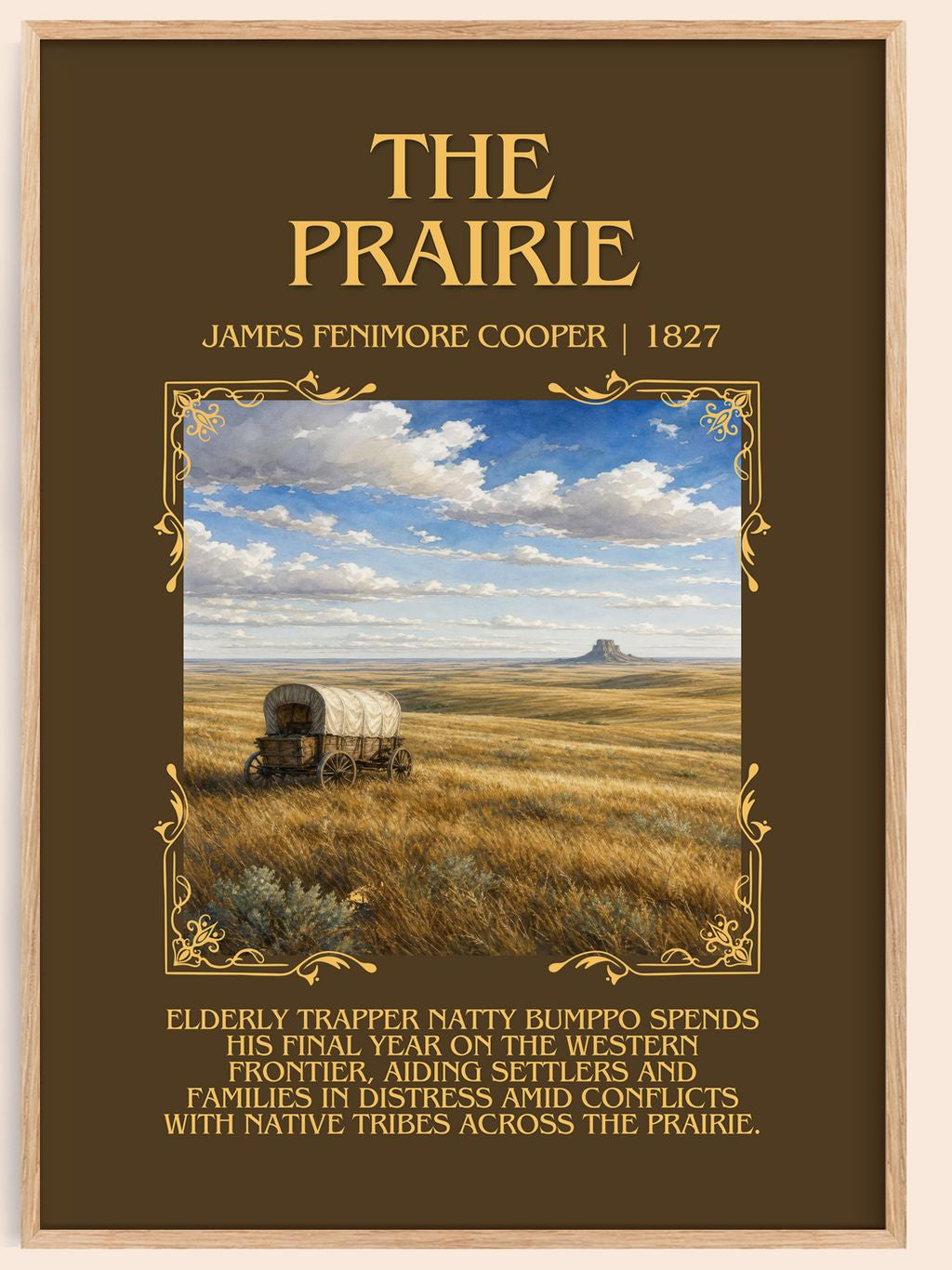 The Prairie Minimalist Book Poster by James Fenimore Cooper – book poster