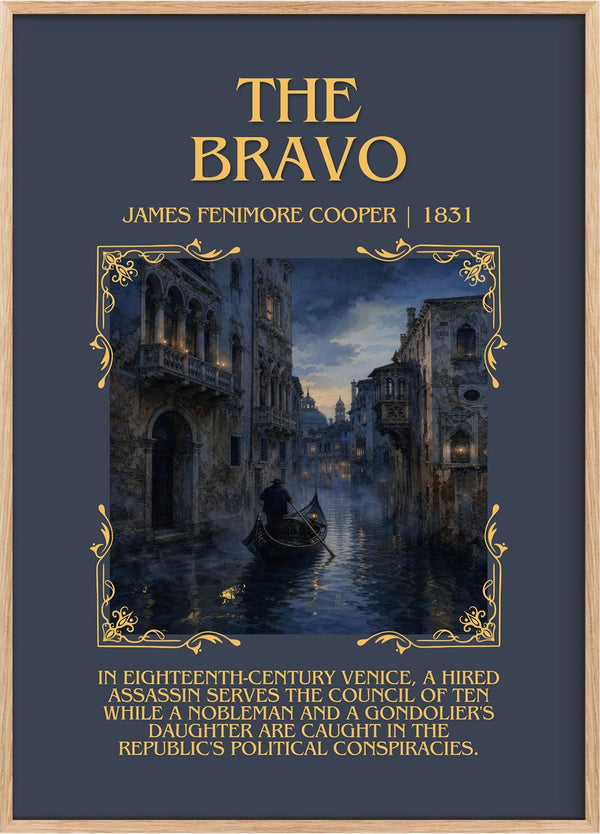 The Bravo Minimalist Book Poster by James Fenimore Cooper